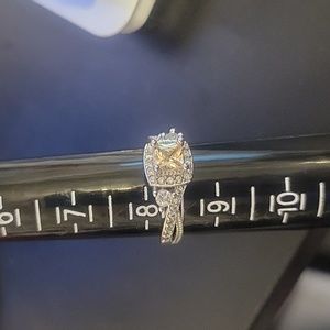 Champagne color stone, size 8 ring